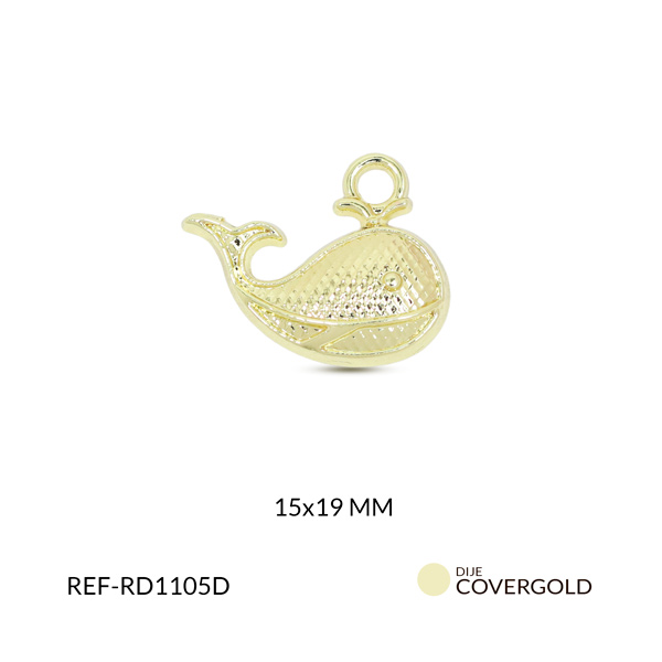 Dije covergold ballena 15x19mm x und