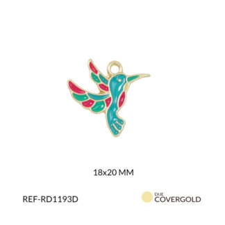 Dije covergold colibrí 18x20mm x und