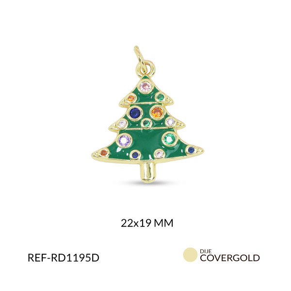 Dije covergold árbol de navidad 22x19mm x und