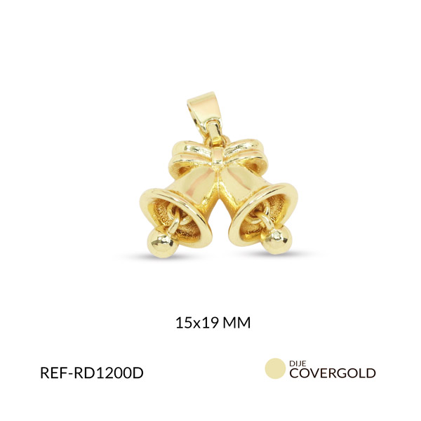 Dije covergold campana navidad 15x19mm x und