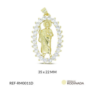 Medalla rodinado san benito 35x22mm x und