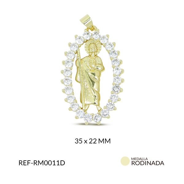 Medalla rodinado san benito 35x22mm x und
