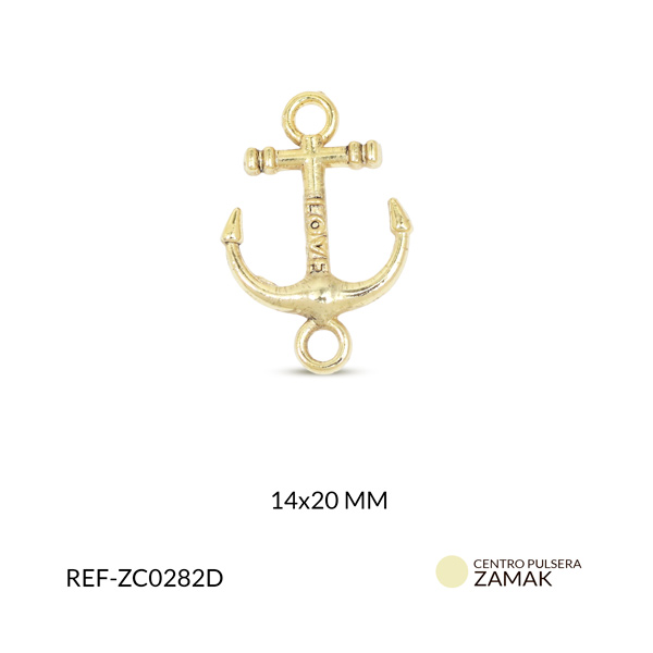 Centro pulsera zamak ancla frase love14x20mm x und