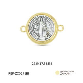 Centro pulsera zamak san benito 23.5x17.5mm x und