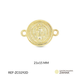 Centro pulsera zamak san benito 21x15mm x und