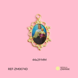 Medalla zamak virgen del carmen 44x29mm x und