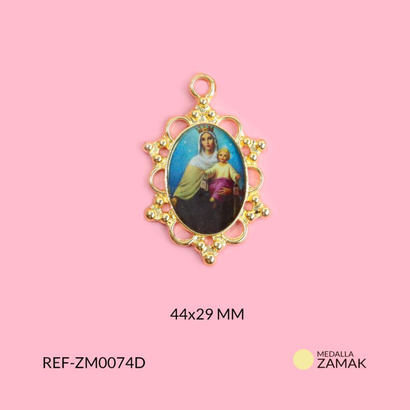 Medalla zamak virgen del carmen 44x29mm x und