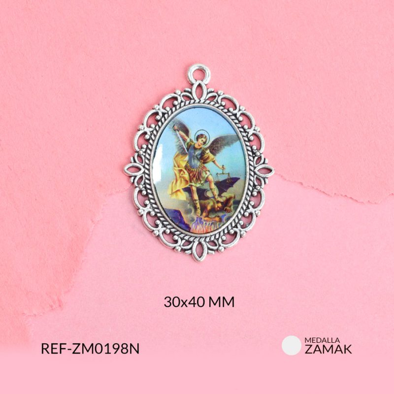 Medalla zamak san miguel 30x40mm x und