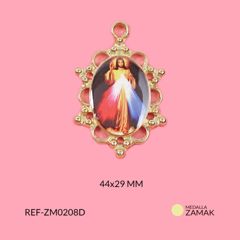 Medalla zamak misericordioso 44x29mm x und