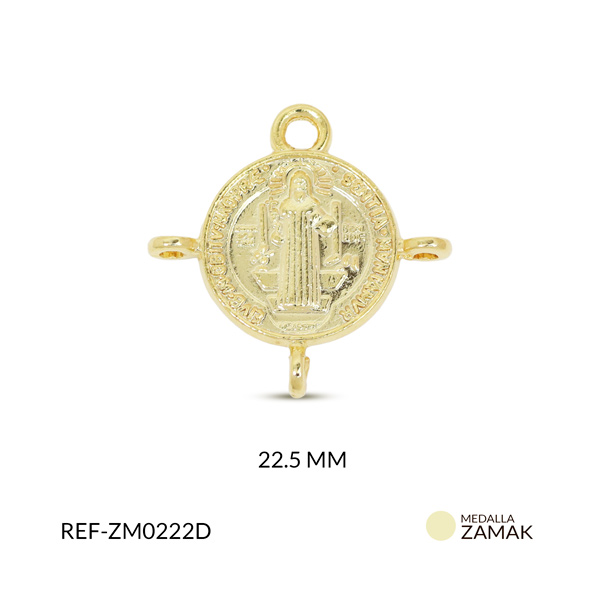 Medalla zamak san benito 22.5mm x und