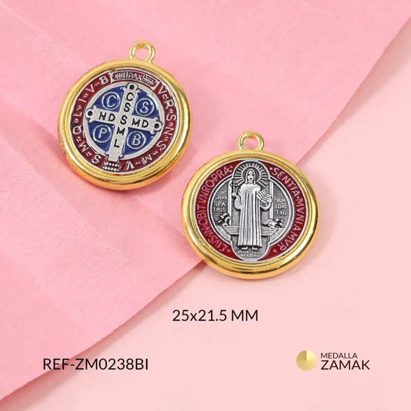 Medalla zamak san benito 25x21.5mm x und
