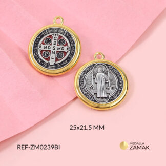 Medalla zamak san benito 25x21.5mm x und
