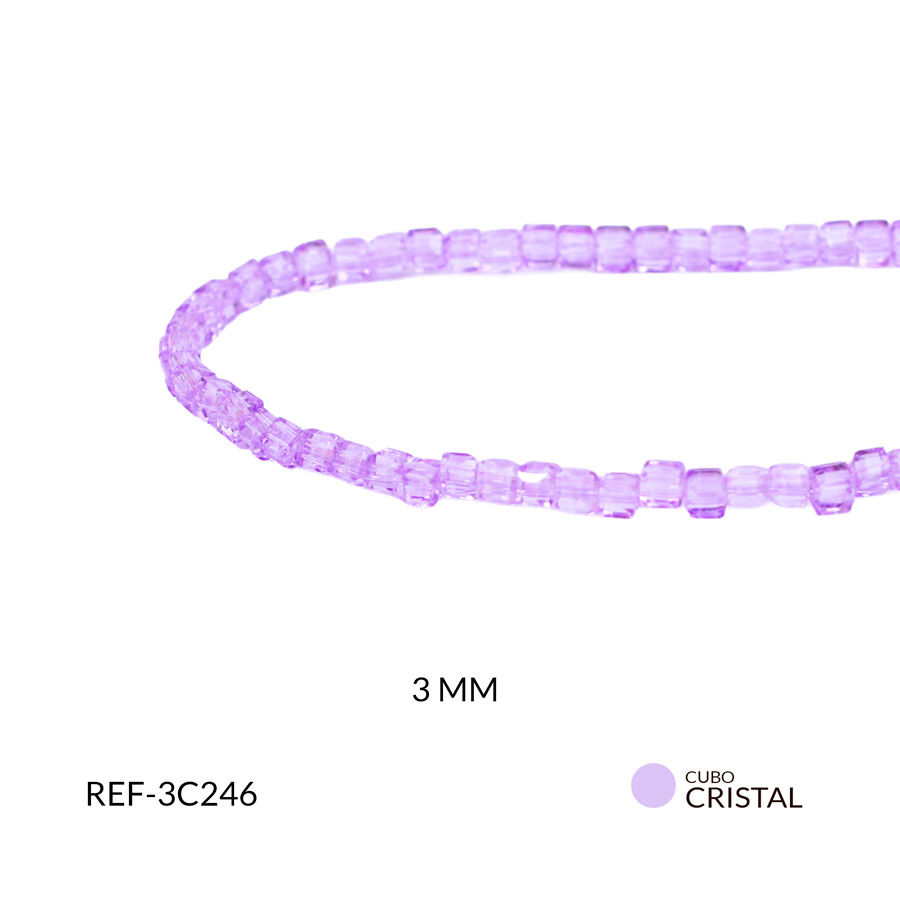 Cubo lila morado traslucido 3mm