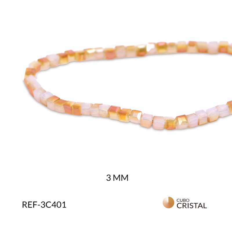 Cubo bicolor café-beige 3mm