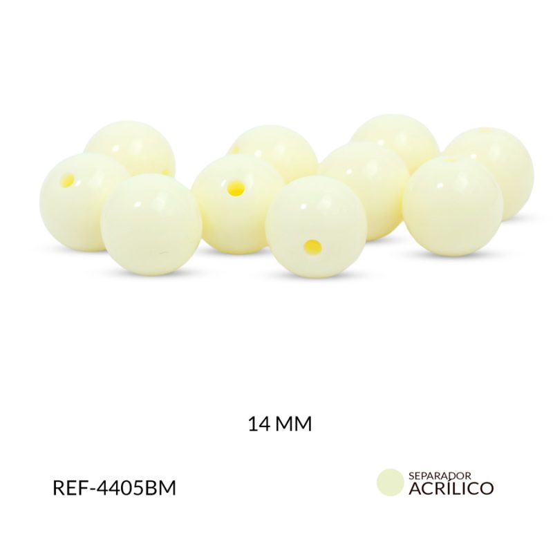 Abaco acrílico bola beige 14mm x 125grm