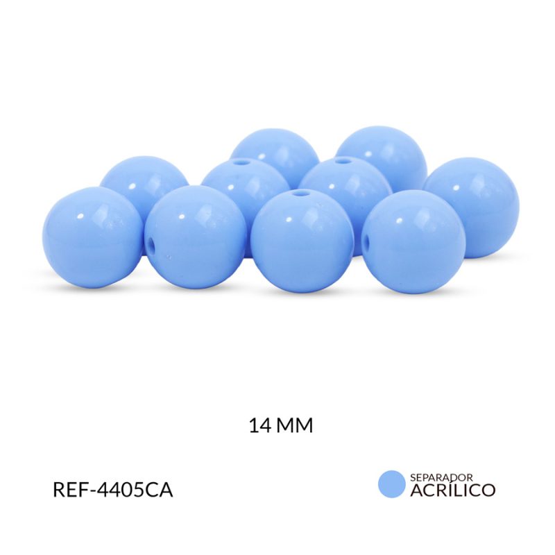 Abaco acrílico bola azul 14mm x 125grm