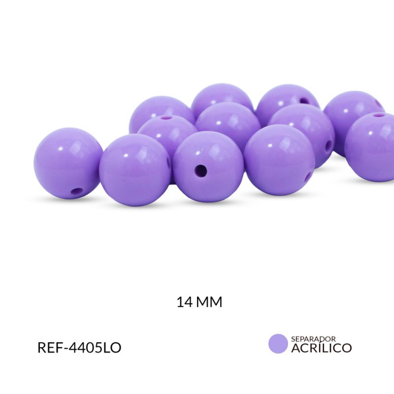 Abaco acrílico bola lila 14mm x 125grm