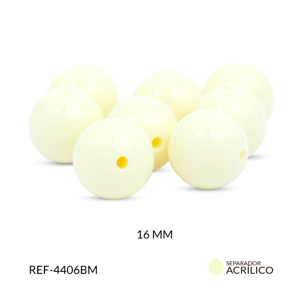 Abaco acrílico bola beige 16mm x 125grm