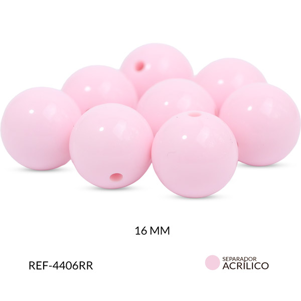 Abaco acrílico bola rosado 16mm x 125grm