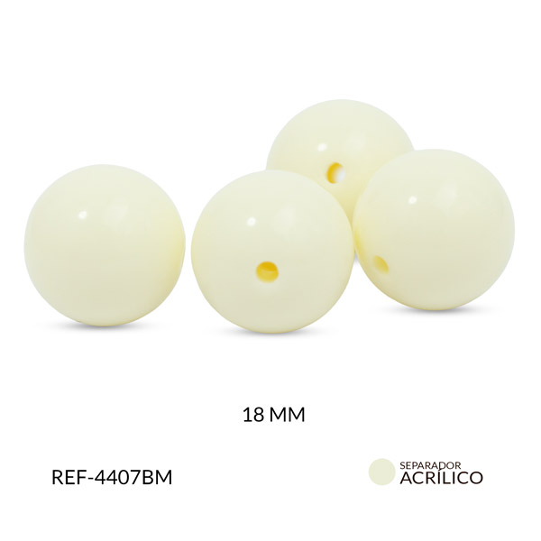 Abaco acrílico bola beige 18mm x 125grm