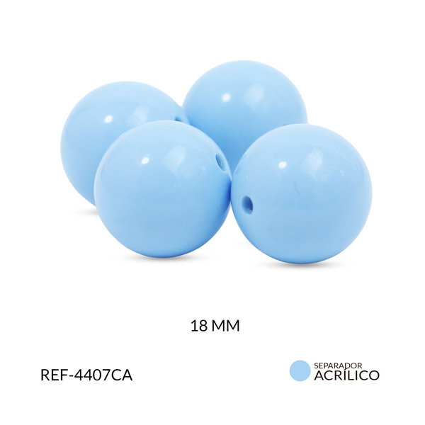 Abaco acrílico bola azul celeste 18mm x 125grm