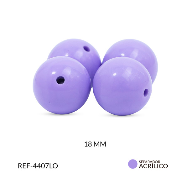 Abaco acrílico bola lila 18mm x 125grm