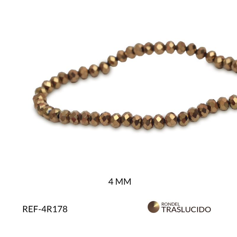 Róndela ocre claro metalizado 4mm