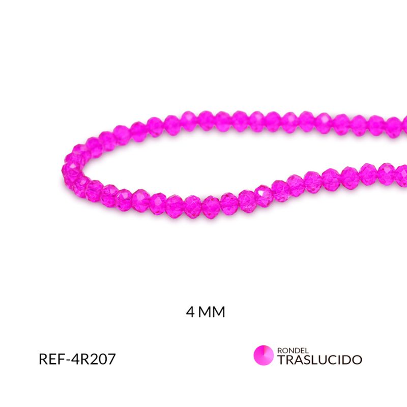 Róndela fucsia fuerte traslucida 4mm