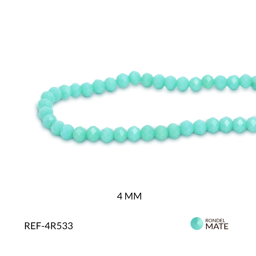 Róndela turquesa mate 4mm