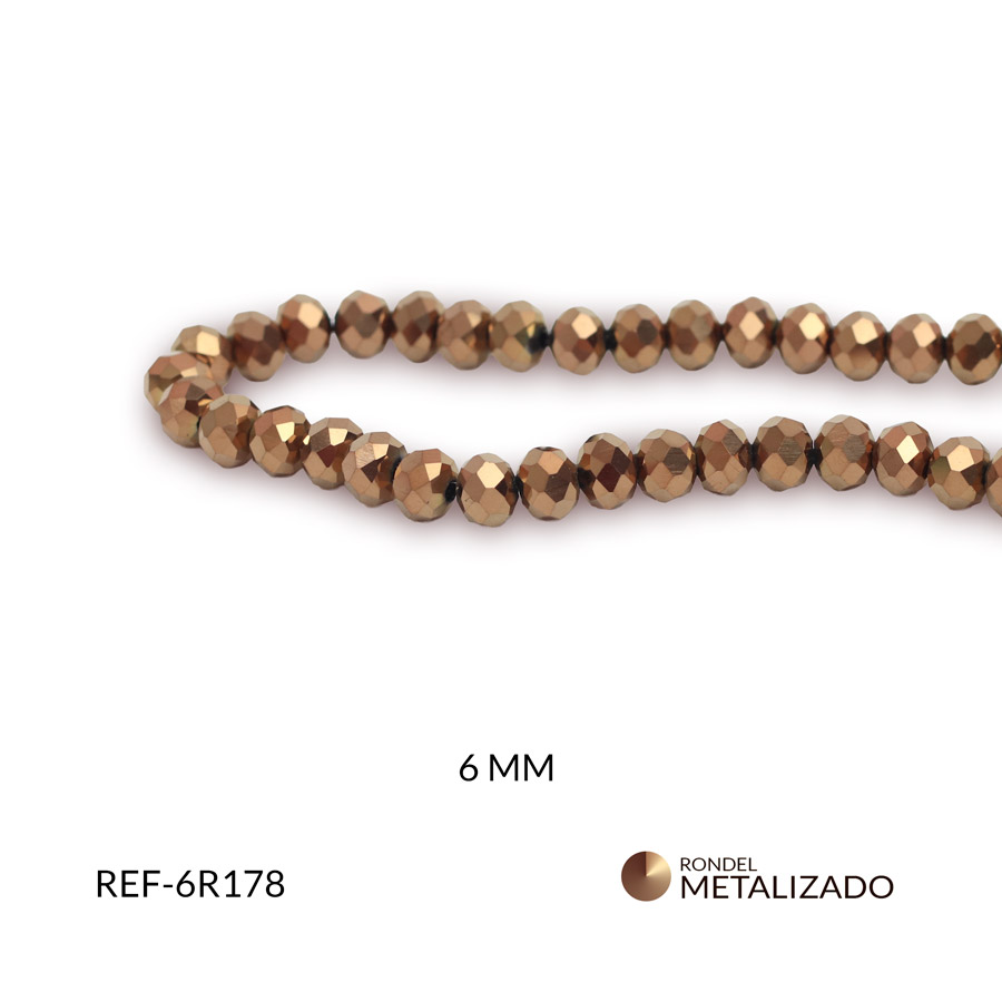 Róndela ocre claro metalizado 6mm