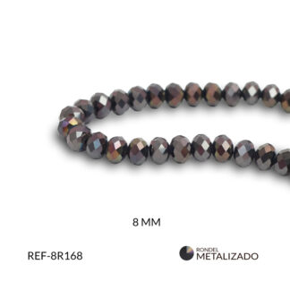 Róndela negro metalizado 8mm