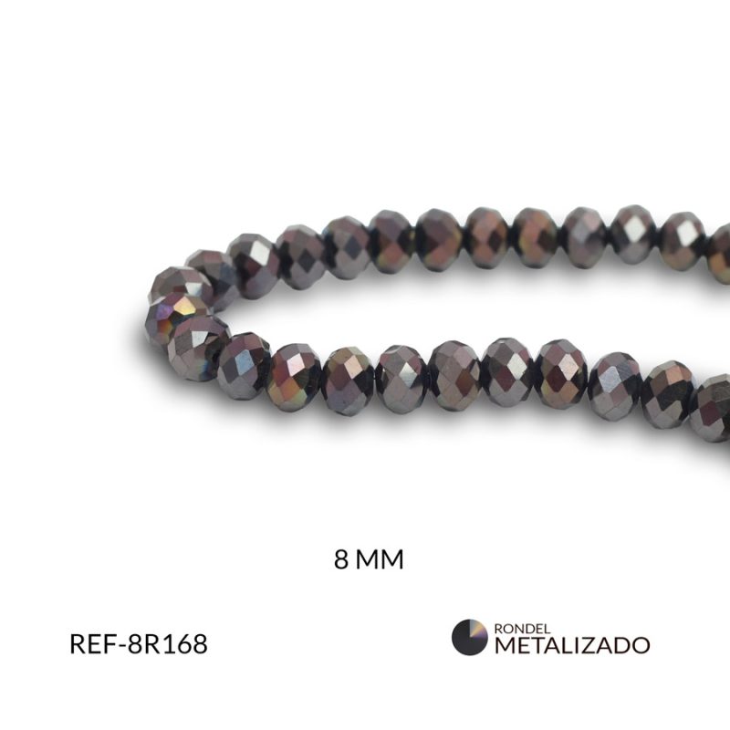 Róndela negro metalizado 8mm