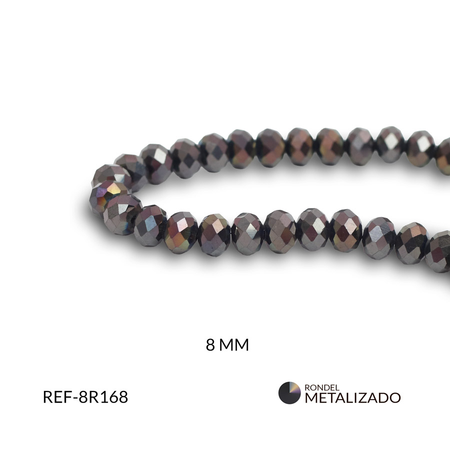 Róndela negro metalizado 8mm