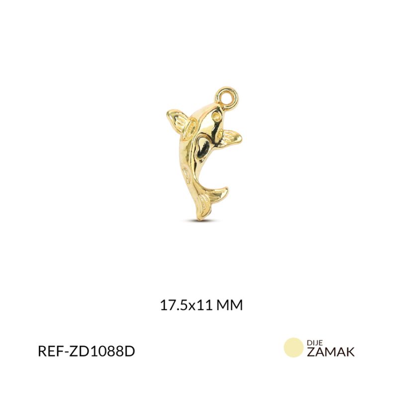 Dije zamak pez KOI 17.5x11mm x par