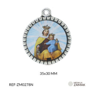 Medalla zamak virgen del carmen 35x30mm x und