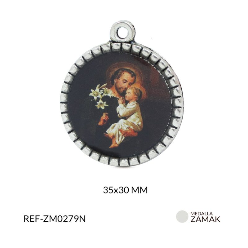 Medalla zamak san josé 35x30mm x und