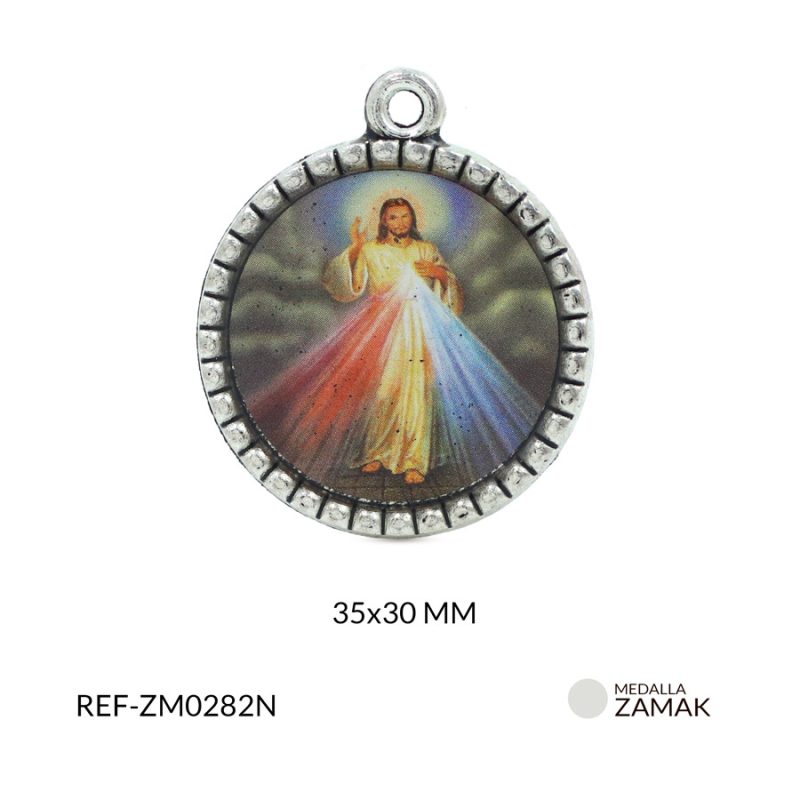 Medalla zamak misericordioso 35x30mm x und