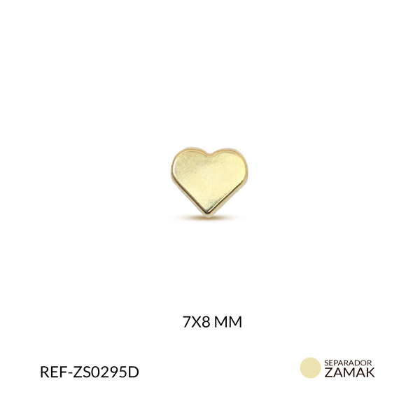 Separador zamak corazon liso 7x8mm x par