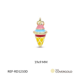 Dije cono mixto en covergold 19x9mm x und