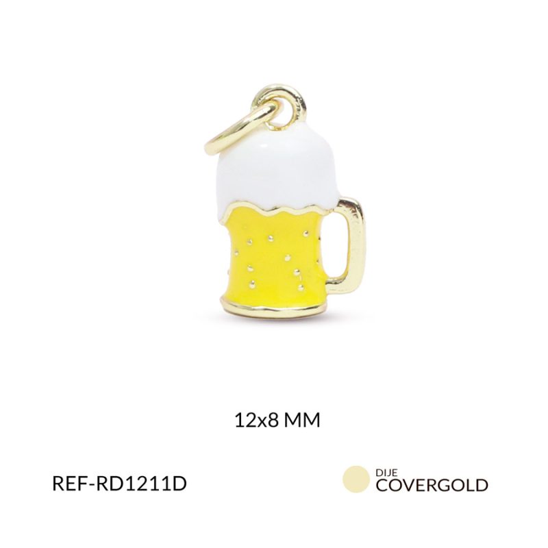 Dije cerveza en covergold 12x8mm x und