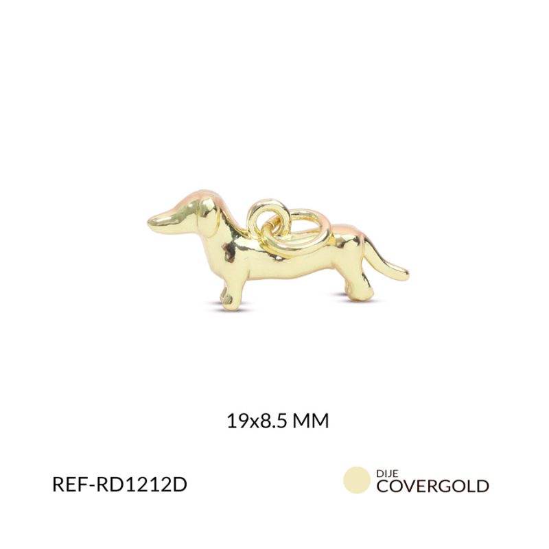 Dije covergold perro daschshund 19x8.5mm x und