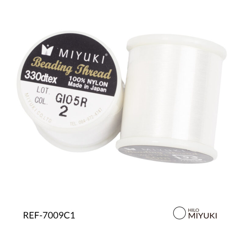 Hilo miyuki blanco x 50mt aproximadamente