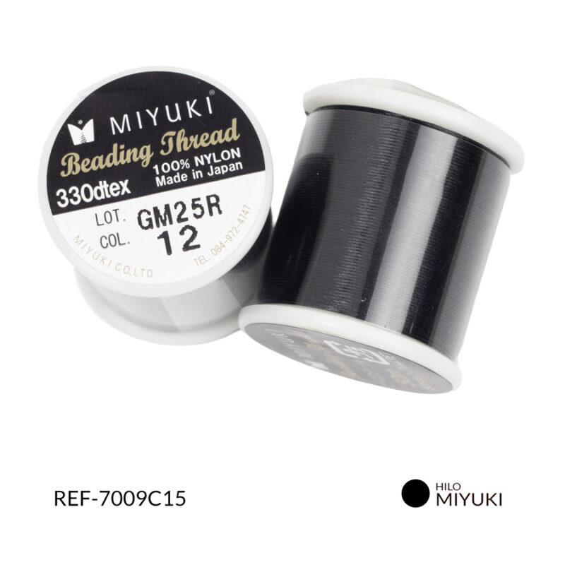 Hilo miyuki negro x 50mt aproximadamente