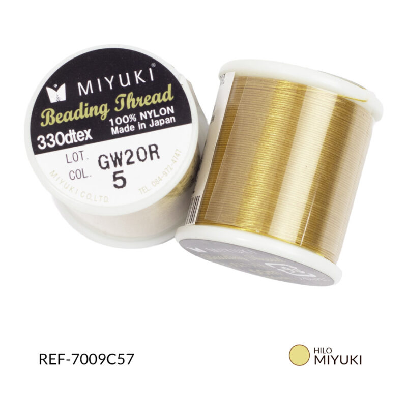 Hilo miyuki dorado x 50mt aproximadamente