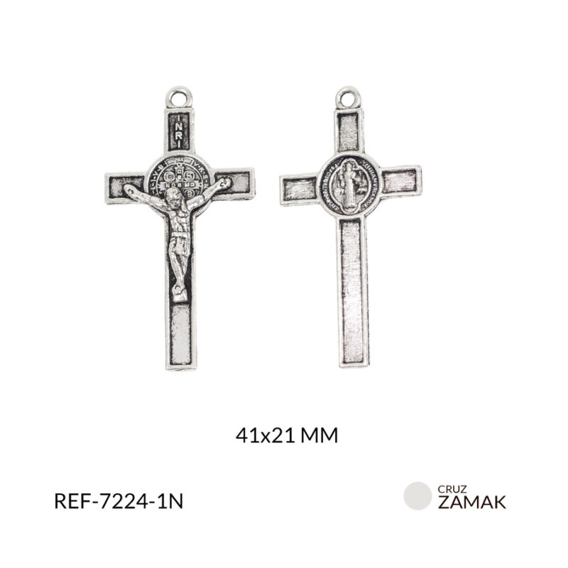 Cruz zamak san benito cristo 41x21mm x 12und