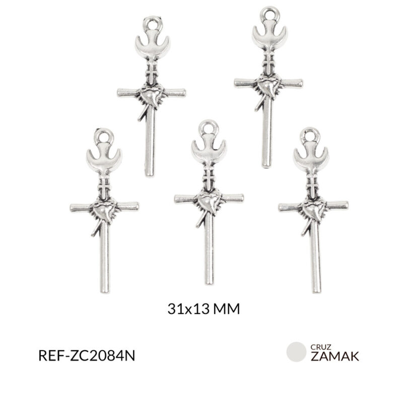 Cruz zamak del apostolado 31x13mm paq x12