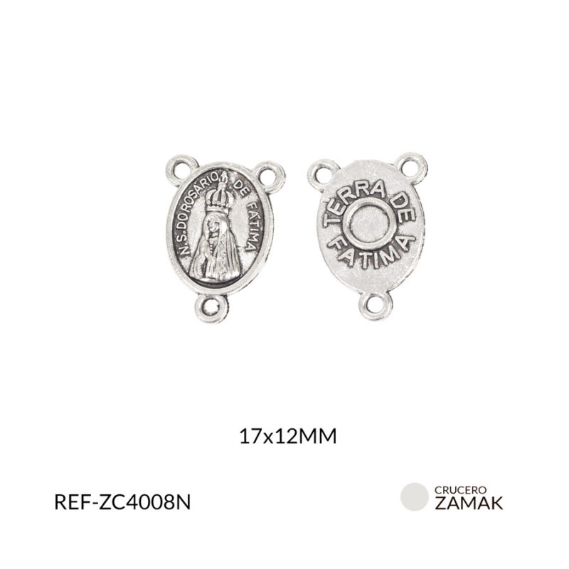 Crucero zamak virgen de Fátima17x12mm paquete x12
