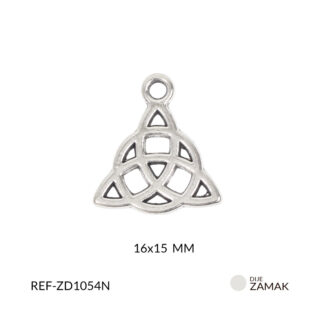 Dije en zamak nudo de bruja 16x15mm paquete x12 unidades