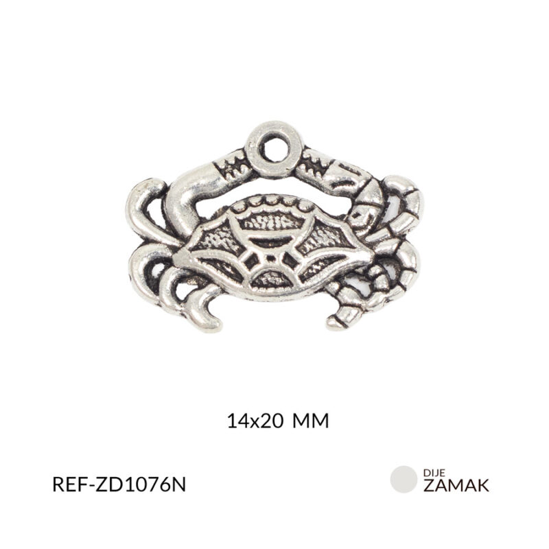 Dije zamak cangrejo 14x20mm