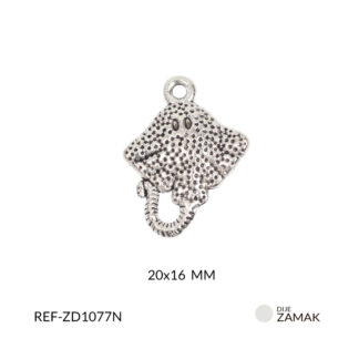 Dije zamak mantarraya 20x16mm paq x12 unidades